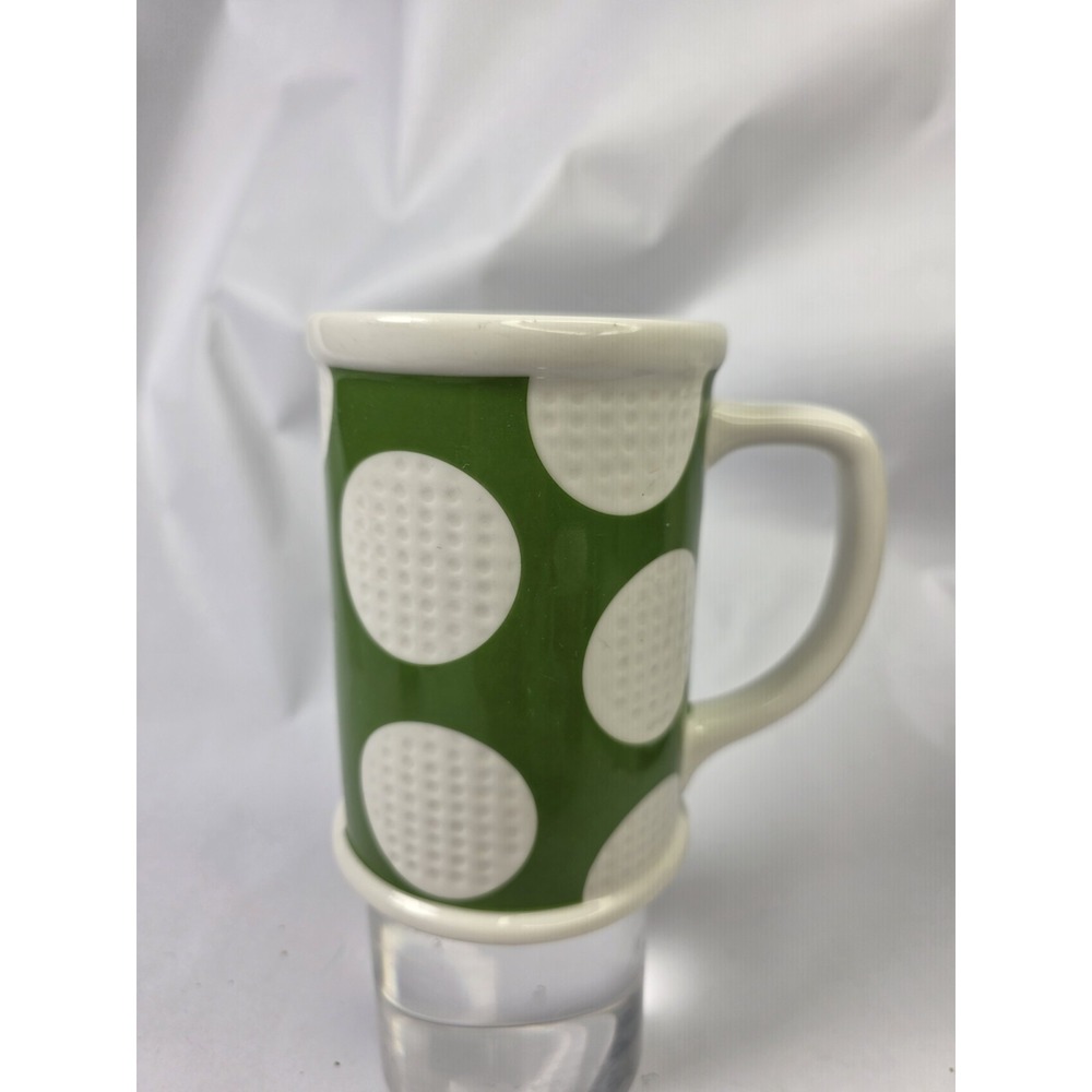 Starbucks Golf Ball Coffee Mug Etched Dimples Green Cup 16 Oz 2007